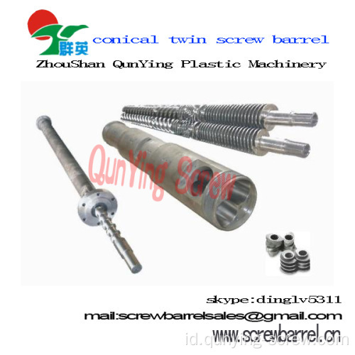 Profesional Qunying tinggi kualitas kerucut Twin Screw barel dijual Hot